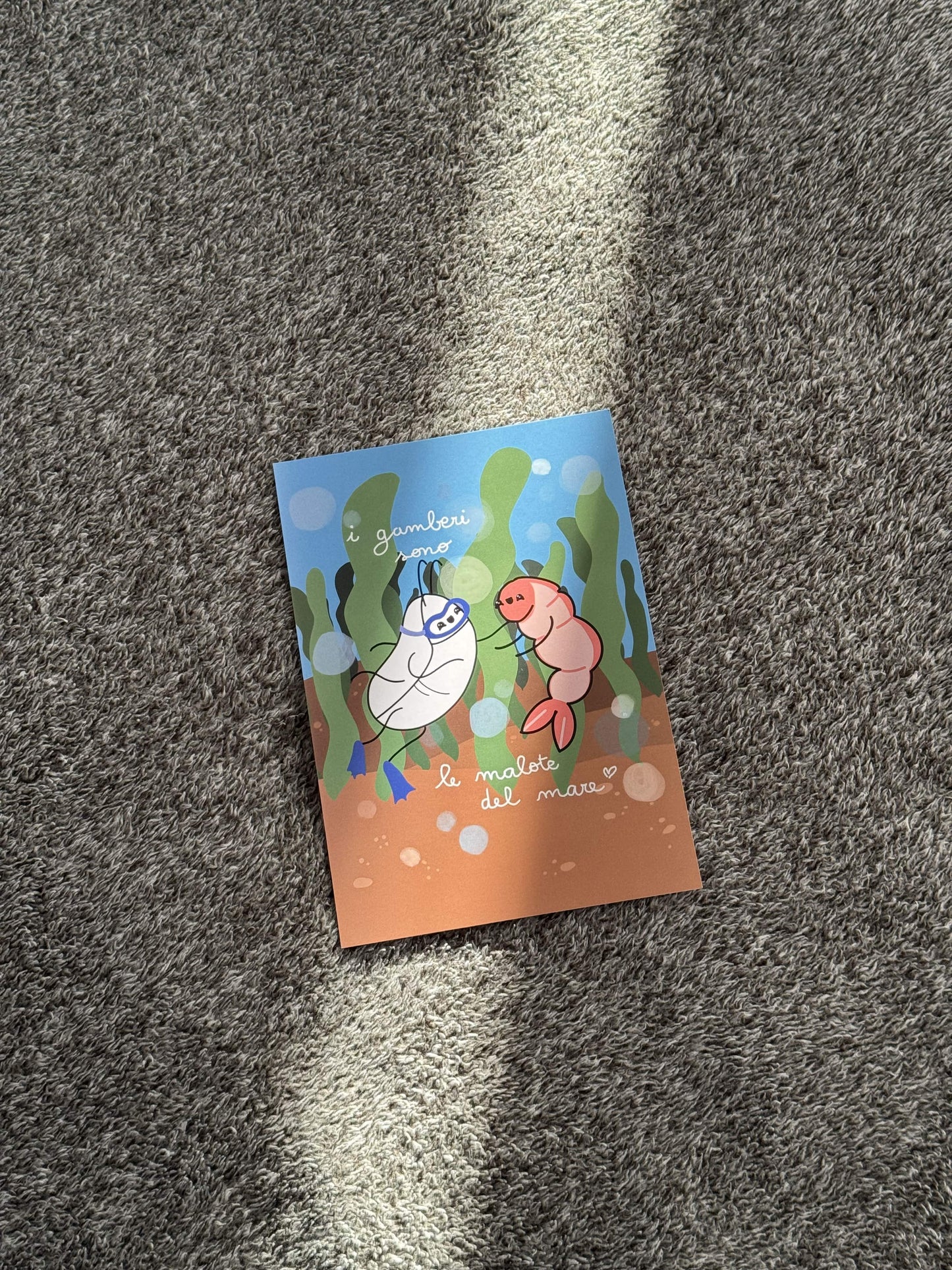 "I gamberi sono le malote del mare" - Illustrazione