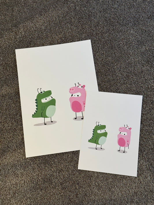 "Dino e Porco" - Illustrazione